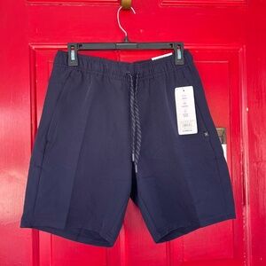 Men's Express Small Navy Blue Shorts Stretch 7" Inseam New Sport Breathable